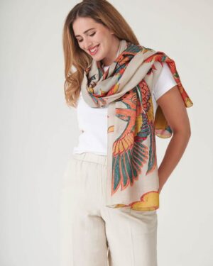 ONE HUNDRED STARS SCARF CRANE STONE