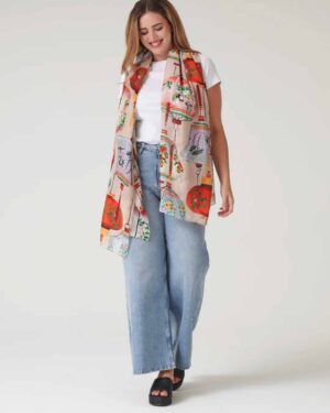 ONE HUNDRED STARS SCARF LANTERNS RED