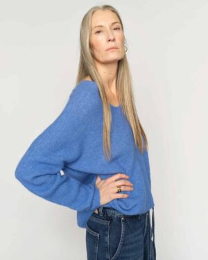 MOS MOSH V-NECK KNIT ULTRAMARINE