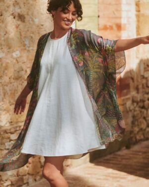 ONE HUNDRED STARS THROWOVER BOHO GARDEN GREY