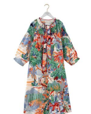 ONE HUNDRED STARS TIE DRESS TROPICANA BLUE