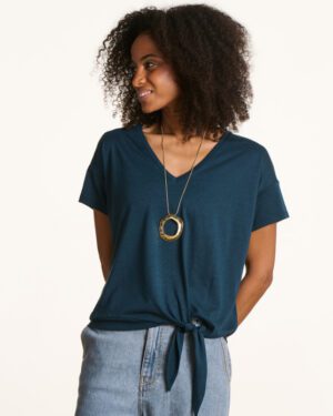 LA FEE MARABOUTEE VELSI TOP LIGHT PETROL BLUE