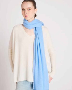 ABSOLUT CASHMERE INFINITY SCARF PROVENCE BLUE