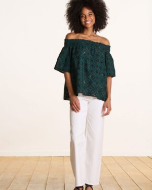 LA FEE MARABOUTEE FUNNY TOP GREEN/BLACK