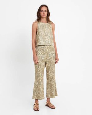 GREEK ARCHAIC PANTS NEW TRIANGLE SAGE/GOLD