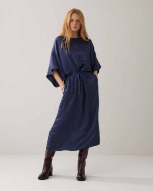 SUMMUM WOMAN MIDI DRESS NAVY