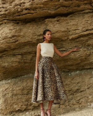 COOSY FLAVIO SKIRT LEOPARD PRINT