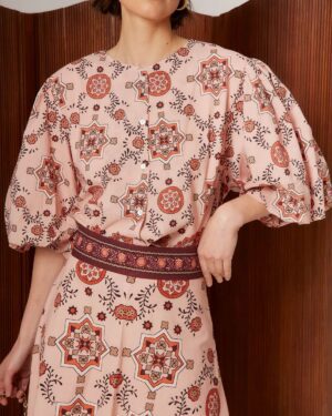 COOSY MOSAIC BLOUSE PINK