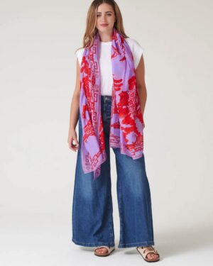 ONE HUNDRED STARS SCARF GIANT WILLOW VIOLET